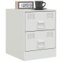 Mesita de noche acero blanco 34,5x39x44 cm de vidaXL, Mesitas de noche - Ref: Foro24-841629, Precio: 53,92 €, Descuento: %