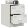 Mesita de noche acero blanco 34,5x39x44 cm de vidaXL, Mesitas de noche - Ref: Foro24-841629, Precio: 53,92 €, Descuento: %