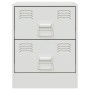Mesita de noche acero blanco 34,5x39x44 cm de vidaXL, Mesitas de noche - Ref: Foro24-841629, Precio: 53,92 €, Descuento: %