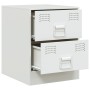 Mesita de noche acero blanco 34,5x39x44 cm de vidaXL, Mesitas de noche - Ref: Foro24-841629, Precio: 53,92 €, Descuento: %
