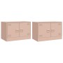 Muebles para TV 2 unidades acero rosa 67x39x44 cm de vidaXL, Muebles TV - Ref: Foro24-841634, Precio: 109,14 €, Descuento: %