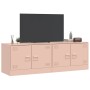 Muebles para TV 2 unidades acero rosa 67x39x44 cm de vidaXL, Muebles TV - Ref: Foro24-841634, Precio: 109,14 €, Descuento: %