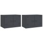 Muebles para TV 2 unidades acero gris antracita 67x39x44 cm de vidaXL, Muebles TV - Ref: Foro24-841636, Precio: 109,52 €, Des...