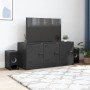 Mueble para TV de acero negro 99x39x44 cm de vidaXL, Muebles TV - Ref: Foro24-841643, Precio: 89,49 €, Descuento: %