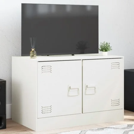 Mueble para TV de acero blanco 67x39x44 cm de vidaXL, Muebles TV - Ref: Foro24-841641, Precio: 60,38 €, Descuento: %