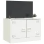 Mueble para TV de acero blanco 67x39x44 cm de vidaXL, Muebles TV - Ref: Foro24-841641, Precio: 60,38 €, Descuento: %