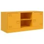 Mueble para TV de acero amarillo mostaza 99x39x44 cm de vidaXL, Muebles TV - Ref: Foro24-841688, Precio: 79,55 €, Descuento: %