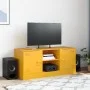 Mueble para TV de acero amarillo mostaza 99x39x44 cm de vidaXL, Muebles TV - Ref: Foro24-841688, Precio: 79,55 €, Descuento: %