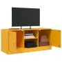 Mueble para TV de acero amarillo mostaza 99x39x44 cm de vidaXL, Muebles TV - Ref: Foro24-841688, Precio: 79,55 €, Descuento: %