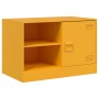 Mueble para TV de acero amarillo mostaza 67x39x44 cm de vidaXL, Muebles TV - Ref: Foro24-841697, Precio: 61,87 €, Descuento: %