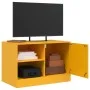 Mueble para TV de acero amarillo mostaza 67x39x44 cm de vidaXL, Muebles TV - Ref: Foro24-841697, Precio: 61,29 €, Descuento: %