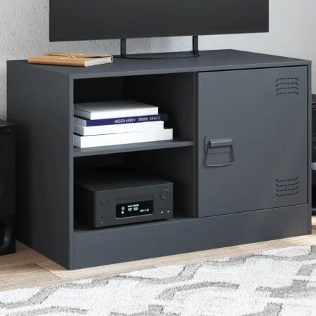 Mueble para TV de acero gris antracita 67x39x44 cm de vidaXL, Muebles TV - Ref: Foro24-841695, Precio: 61,29 €, Descuento: %