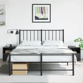 Nightstands 2 units black steel 34.5x39x44 cm by vidaXL, Nightstands - Ref: Foro24-841752, Price: 77,10 €, Discount: %