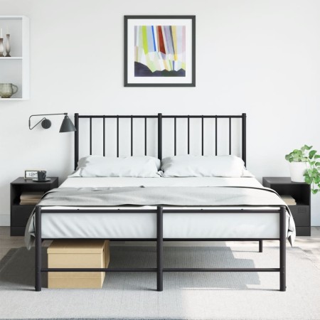 Mesitas de noche 2 unidades acero negro 34,5x39x44 cm de vidaXL, Mesitas de noche - Ref: Foro24-841752, Precio: 77,84 €, Desc...