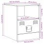 Mesitas de noche 2 unidades acero negro 34,5x39x44 cm de vidaXL, Mesitas de noche - Ref: Foro24-841752, Precio: 77,84 €, Desc...