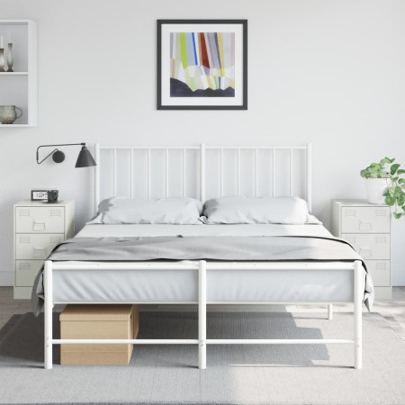 Mesitas de noche 2 unidades acero blanco 34,5x39x62 cm de vidaXL, Mesitas de noche - Ref: Foro24-841786, Precio: 141,22 €, De...