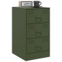 Mesitas de noche 2 unidades acero verde oliva 34,5x39x62 cm de vidaXL, Mesitas de noche - Ref: Foro24-841784, Precio: 141,22 ...