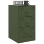 Mesitas de noche 2 unidades acero verde oliva 34,5x39x62 cm de vidaXL, Mesitas de noche - Ref: Foro24-841784, Precio: 139,84 ...