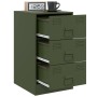 Mesitas de noche 2 unidades acero verde oliva 34,5x39x62 cm de vidaXL, Mesitas de noche - Ref: Foro24-841784, Precio: 141,22 ...