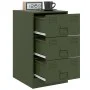 Mesitas de noche 2 unidades acero verde oliva 34,5x39x62 cm de vidaXL, Mesitas de noche - Ref: Foro24-841784, Precio: 139,84 ...