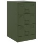 Mesitas de noche 2 unidades acero verde oliva 34,5x39x62 cm de vidaXL, Mesitas de noche - Ref: Foro24-841784, Precio: 141,22 ...
