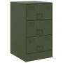 Mesitas de noche 2 unidades acero verde oliva 34,5x39x62 cm de vidaXL, Mesitas de noche - Ref: Foro24-841784, Precio: 139,84 ...