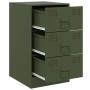 Mesitas de noche 2 unidades acero verde oliva 34,5x39x62 cm de vidaXL, Mesitas de noche - Ref: Foro24-841784, Precio: 141,22 ...