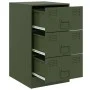 Mesitas de noche 2 unidades acero verde oliva 34,5x39x62 cm de vidaXL, Mesitas de noche - Ref: Foro24-841784, Precio: 139,84 ...