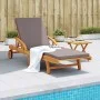 Tumbona con cojín y mesa madera maciza de acacia de vidaXL, Tumbonas - Ref: Foro24-3206363, Precio: 269,68 €, Descuento: %