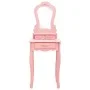 Juego de tocador y taburete madera paulownia rosa 50x59x136 cm de vidaXL, Tocadores para dormitorios - Ref: Foro24-289311, Pr...