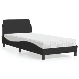 Cama con colchón terciopelo negro 90x190 cm de vidaXL, Camas y somieres - Ref: Foro24-3208313, Precio: 226,63 €, Descuento: %