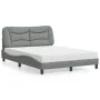 Cama con colchón tela gris claro 140x190 cm de vidaXL, Camas y somieres - Ref: Foro24-3208527, Precio: 388,52 €, Descuento: %