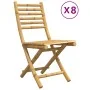 Sillas de jardín plegables 8 unidades bambú 43x54x88 cm de vidaXL, Sillas de jardín - Ref: Foro24-3278519, Precio: 534,76 €, ...