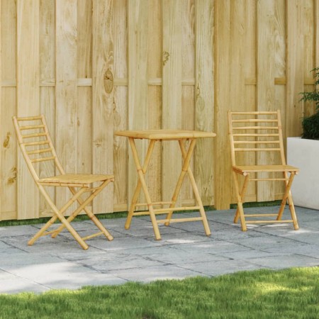 Juego de mesa y sillas de jardín 3 piezas bambú de vidaXL, Conjuntos de jardín - Ref: Foro24-3278527, Precio: 193,09 €, Descu...