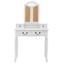 Juego de tocador y taburete madera paulownia blanco 80x69x141cm de vidaXL, Tocadores para dormitorios - Ref: Foro24-289318, P...