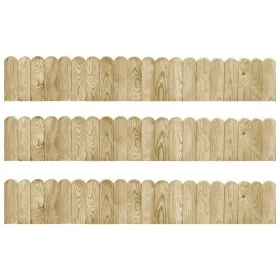 Rollos de borde de jardín 3 uds madera pino impregnada 120 cm de vidaXL, Ribetes y bordes para jardín - Ref: Foro24-3053643, ...