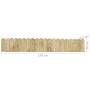 Rollos de borde de jardín 3 uds madera pino impregnada 120 cm de vidaXL, Ribetes y bordes para jardín - Ref: Foro24-3053643, ...