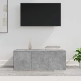 Mueble para TV madera contrachapada gris hormigón 80x34x30 cm de vidaXL, Muebles TV - Ref: Foro24-801863, Precio: 47,73 €, De...