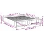 Sonoma gray engineered wood bed frame 150x200 cm by vidaXL, Beds and slatted bases - Ref: Foro24-3280564, Price: 140,26 €, Di...
