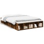 Estructura de cama madera de ingeniería roble ahumado 140x200cm de vidaXL, Camas y somieres - Ref: Foro24-3280570, Precio: 17...