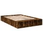 Smoked oak engineered wood bed frame 140x200cm by vidaXL, Beds and slatted bases - Ref: Foro24-3280570, Price: 171,84 €, Disc...