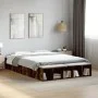 Smoked oak engineered wood bed frame 140x200cm by vidaXL, Beds and slatted bases - Ref: Foro24-3280570, Price: 171,84 €, Disc...