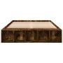 Smoked oak engineered wood bed frame 140x200cm by vidaXL, Beds and slatted bases - Ref: Foro24-3280570, Price: 171,84 €, Disc...