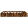Estructura de cama madera de ingeniería roble ahumado 140x200cm de vidaXL, Camas y somieres - Ref: Foro24-3280570, Precio: 17...
