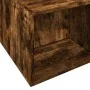 Smoked oak engineered wood bed frame 140x200cm by vidaXL, Beds and slatted bases - Ref: Foro24-3280570, Price: 171,84 €, Disc...