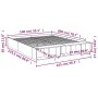 Smoked oak engineered wood bed frame 140x200cm by vidaXL, Beds and slatted bases - Ref: Foro24-3280570, Price: 171,84 €, Disc...