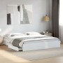 Estructura cama con cajones madera ingeniería blanca 200x200 cm de vidaXL, Camas y somieres - Ref: Foro24-3280629, Precio: 18...