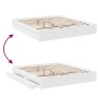 Estructura cama con cajones madera ingeniería blanca 200x200 cm de vidaXL, Camas y somieres - Ref: Foro24-3280629, Precio: 18...
