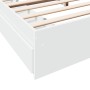 Estructura cama con cajones madera ingeniería blanca 200x200 cm de vidaXL, Camas y somieres - Ref: Foro24-3280629, Precio: 18...