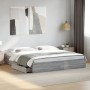 Cama con cajones madera ingeniería gris Sonoma 200x200 cm de vidaXL, Camas y somieres - Ref: Foro24-3280634, Precio: 188,51 €...